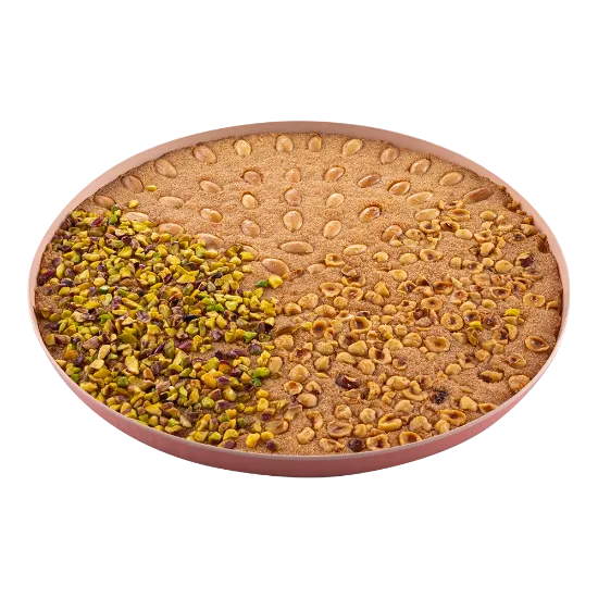 Nuts Basbousa Format Platter – Medium - طبق فورمة بسبوسة مكسرات - وسط