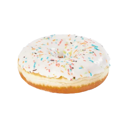 Sprinkled White Doughnut - دونتس أبيض بالسبرينكلز